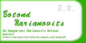 botond marianovits business card